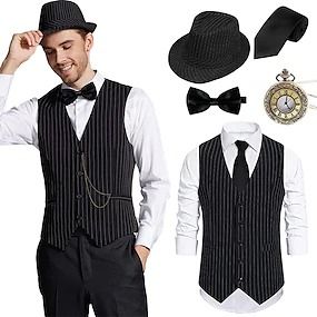 Great Gatsby| Variety of selections that fits every man 20s Mens Fashion Gatsby, Mascarade Party Outfit Men, Roaring 20s Party Outfit Mens, Great Gatsby Party Outfit Guys, Great Gatsby Outfit Men, Roaring 20s Mens Fashion, Great Gatsby Men, Mascarade Party Outfit, Gatsby Men