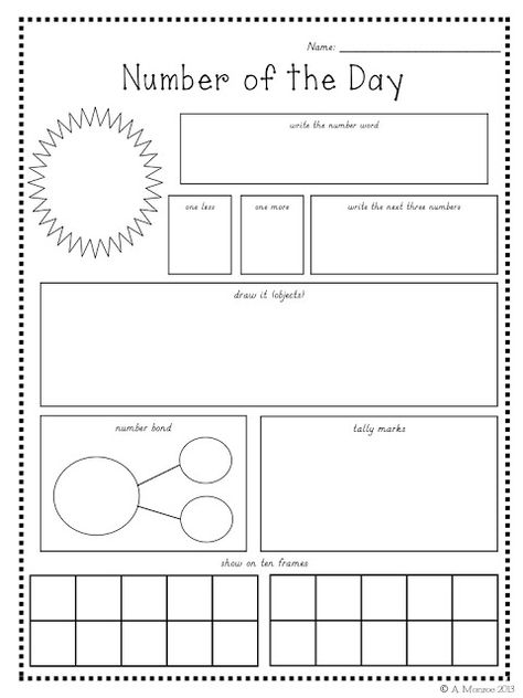 Number Sense Worksheets, Free Math Printables, Math Literacy Activities, Number Of The Day, Elementary Math Classroom, Math Number Sense, First Grade Teacher, Numbers Kindergarten, Math School