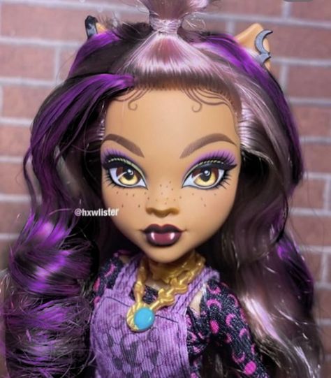 Clawdeen Gen 3, G3 Clawdeen, Face Edit, Clawdeen Wolf, Doll Aesthetic, Monster High Custom, Monster High Characters, Monster High Repaint, Doll Repaint