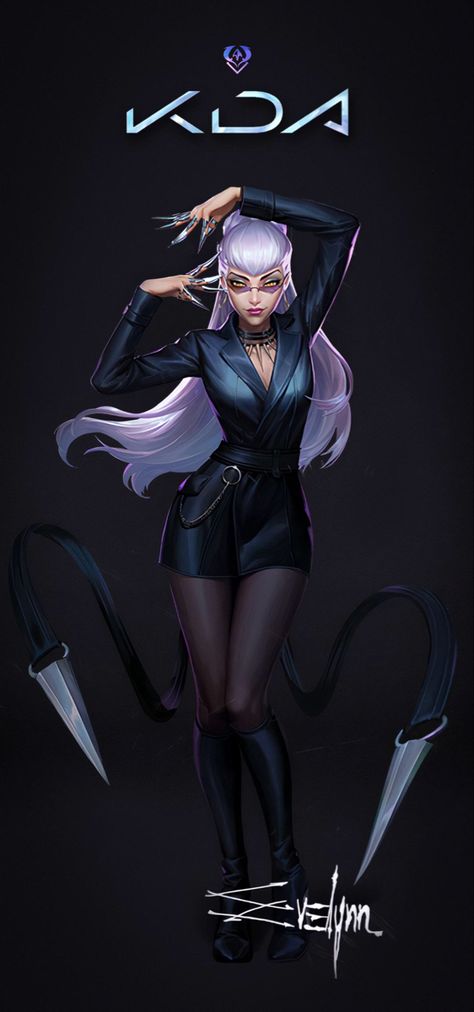 Evelynn League Of Legends, Ahri Wallpaper, Champions League Of Legends, The Baddest, League Of Legends Characters, Keys Art, Riot Games, Lol League Of Legends, White Hair