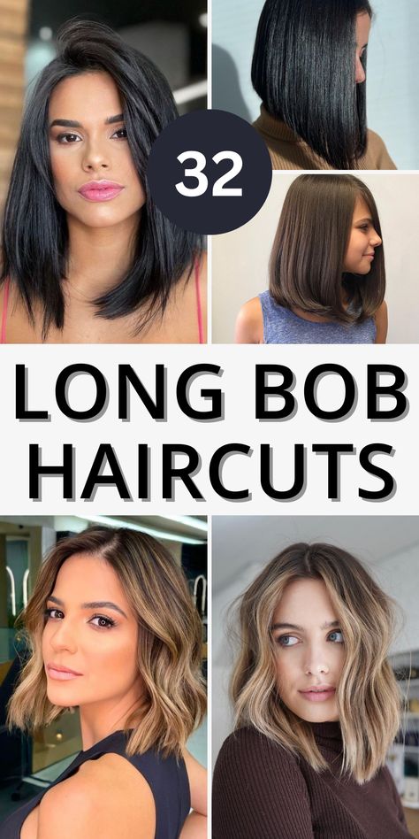 Top 32 Long Bob Haircuts – Fresh Looks for Chic Women in 2024 Haircuts In Your 40s For Women, Long A Line Bob Hairstyles, 90s Inspired Haircut Medium, Long Inverted Bob With Layers And Bangs, Long Bob Frizzy Hair, Choppy Long Bob Hairstyles For Fine Hair, Trendy New Haircuts For Women, Haircuts For Receding Hairline Women, Long Bob Hairstyles Straight Hair