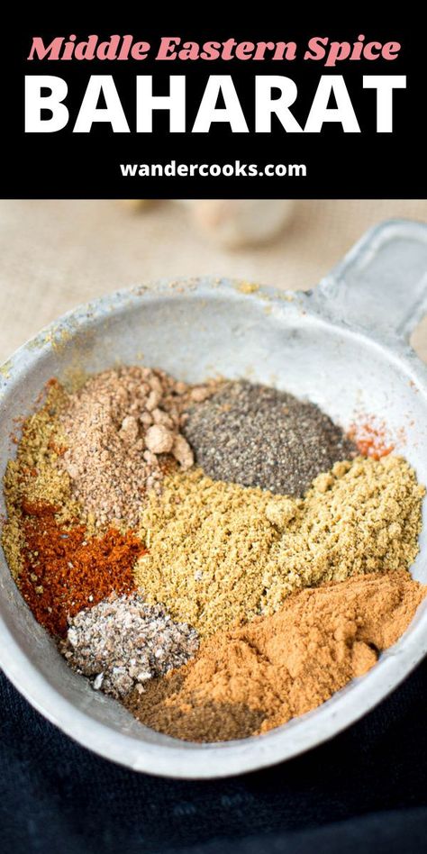 Smoky, sweet and tangy spices bring a deep and aromatic flavour to your cooking. Baharat is one spice mix you’ll want to add to your pantry. Use this all-purpose Middle Eastern spice blend to season meats, chicken and fish, or add a new depth of flavour to your favourite dishes. Baharat Recipe, Turkish Dishes, Turkish Spices, 7 Spice, Homemade Spice Mix, Spice Blends Recipes, Spice Mix Recipes, Homemade Spice Blends, Seasoning And Spice