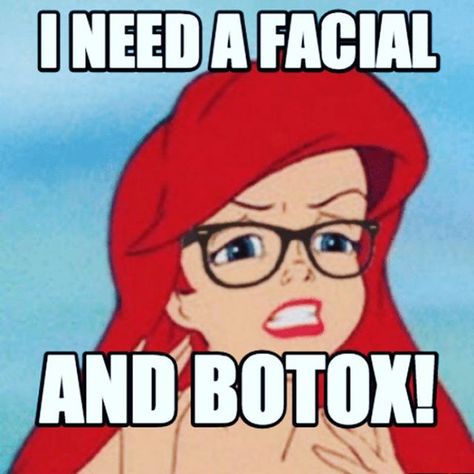 Bring out the 👑Princess in you! We have European style facials, HydraFacial, and all the Botox/Dysport you could need!! #botox #hydrafacial #facials #princess Ariel Meme, Annoyed Meme, Hipster Ariel, New Year Meme, Yard Sale Signs, Glasses Funny, Funny Math, Movie Memes, Math Humor