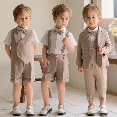 Boys' Clothing - Momorii Toddler Boy Formal Outfit, Birthday Clothes Ideas, Baby Suits Boy, Boys Suit Outfit Ideas, Suits For Kids Boys, Boy Suit Outfit, Boys Party Outfit, Kid Boy Outfits, Boy Kids Outfits