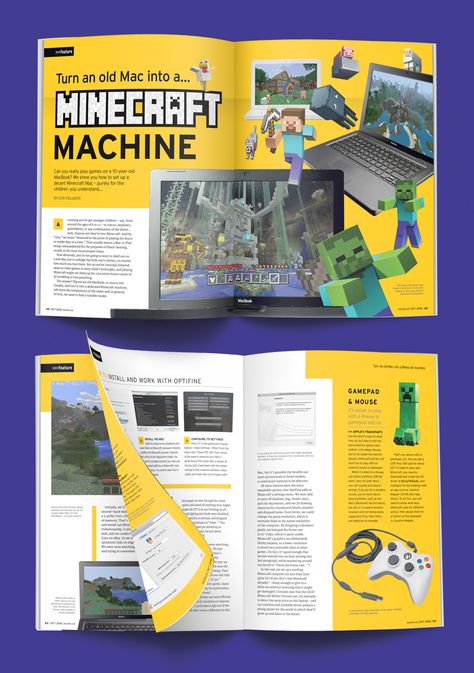 Gaming Layout Design, Magazine Games Design, Technology Magazine Layout, Tech Magazine Layout Design, Game Magazine Layout Design, Gaming Typography, Gaming Magazine, Game Magazine, Editorial Design Magazine