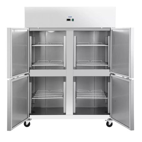 Commercial Fridge 1001 L Stainless Steel 4 Doors 4 Castors Lockable Refrigerator | eBay Commercial Fridge, Prepared Meals, Commercial Refrigerators, Dairy Products, Best Stocks, Move On, Fresh Vegetables, Food Preparation, Height Adjustable