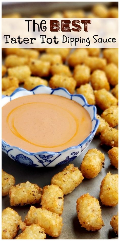 Tater Tot Dipping Sauce, Tator Tot Recipe, Potato Tots, Dipping Sauces Recipes, Dipping Sauces, Gravy Sauce, Tater Tots, Spicy Sauce, Homemade Sauce