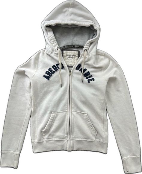 White Vampire, Vampire Girlfriend, Abercrombie Hoodie, Zip Up Hoodie, Y2k 2000s, Abercrombie Fitch, Zip Ups, Long Sleeve, White