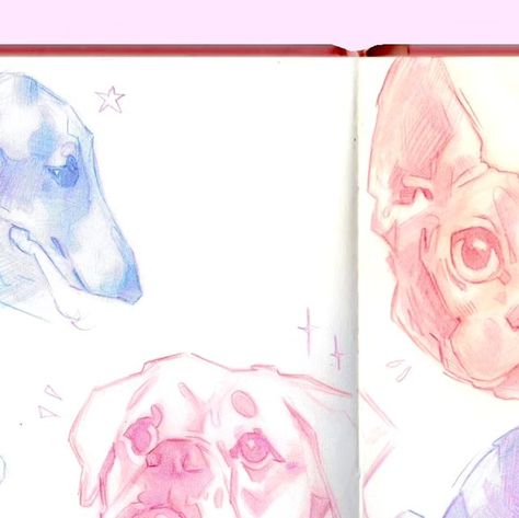 Emily Hughes on Instagram: "Finally scanned the dog and cat spread 🌟 #sketchbook #sketchbookart #sketchbookspread #illustration #coloredpencils #pencilcrayon #colerase" Emily Hughes Art, Emily Hughes, Pencil Crayon, Art Sketchbook, Colored Pencils, Art Style, Dog Cat, Sketch Book, Art Drawings