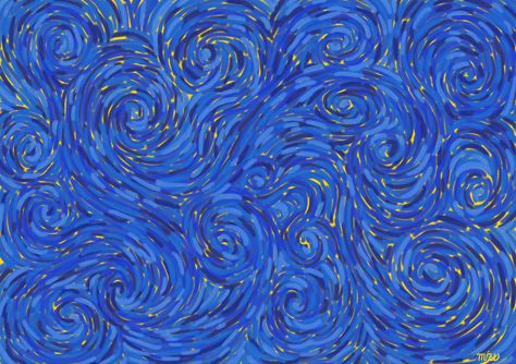 Blue gradiant wallpaper in the style of Van Gogh Van Gogh Background Aesthetic, Van Gogh Ipad Wallpaper, Van Gogh Desktop Wallpaper Hd 1080p, Van Gogh Background, Aesthetic Backgrounds Horizontal, Van Gogh Wallpaper, Starry Night Wallpaper, Ipad Pro Wallpaper, Painted Vans