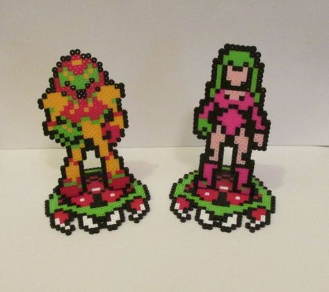 Metroid Perler Beads, Metroid Samus, Perler Ideas, Arte 8 Bits, Bead Sprite, Samus Aran, 8 Bits, Perler Bead Art, Metroid