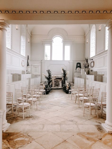 Compton Verney Wedding, Pampas Grass Aisle, Deconstructed Arch, Sure Thing Wedding Chapel, Painted Hall Greenwich Wedding, Albertson Wedding Chapel, White Ceremony, Pawleys Island Chapel, Syon Park Wedding Conservatory