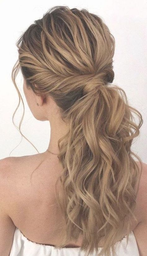 Prom Hairdos, Easy Ponytails, Up Ponytail, Wedding Ponytail Hairstyles, Prom Hair Up, Bridesmaid Hair Ponytail, Side Ponytail Hairstyles, Wedding Ponytail, Low Ponytail Hairstyles