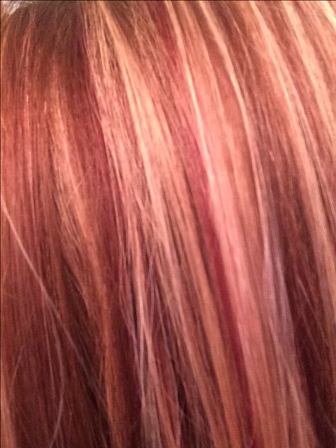 My hair. Natural ginger/ copper with deep red lowlights and blond highlights Ginger With Highlights, Red Lowlights, Blond Highlights, Red Hairstyles, Natural Ginger, Red Blonde, Red Blonde Hair, Golden Copper, Ginger Hair Color