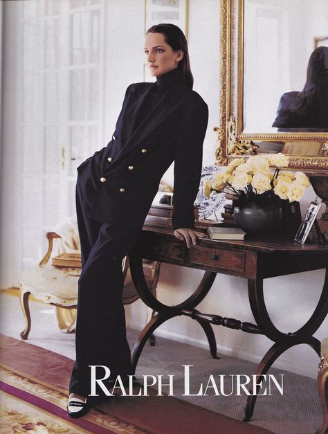 Old Ralph Lauren Adverts : Photo Old Money Outfits Office, Mob Wife Aesthetic Outfit, Old Money Blazer, Old Money Aesthetic Fashion, Vintage Ralph Lauren Ads, Old Money Office, Monkey Outfit, Ralph Lauren Ads, Lauren Aesthetic