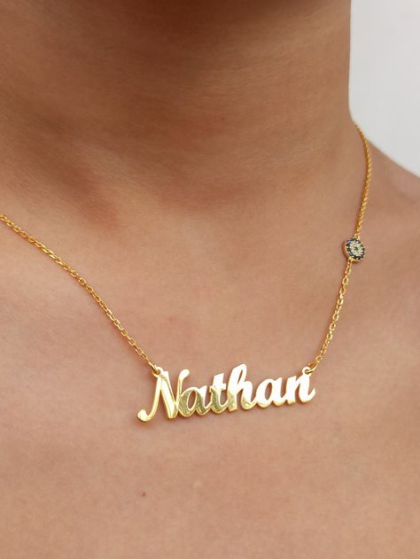 Name Chains Necklace Gold, Gold Name Pendant Designs, Name Pendant Design, Accordion Skirts, Name Pendant Gold, Necklace Name Design, Boyfriend Necklace, Arabic Necklace, Silver Name Necklace