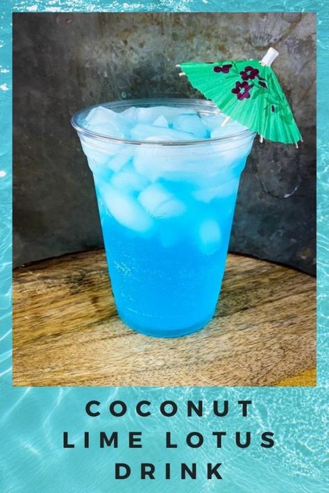 The coconut lime lotus drink is a blast of Island flavors. This drink uses blue lotus energy concentrate for a base and two delicious flavors. Blue Lotus Energy Drink Recipes, Lotus Energy Drink Flavors, Lotus Energy Drink Ideas, Lotus Drink Ideas, Lotus Recipes, Lotus Drinks, Lotus Recipe, Lotus Energy, Water Tok