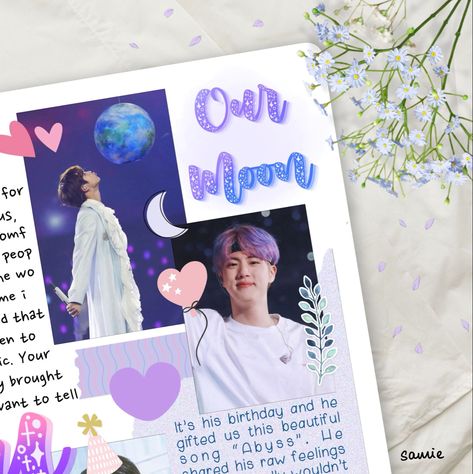 Bts Jin Birthday, Bts Jin Cute, Jin Birthday, Jin Cute, Bts Journal, Kim Seok Jin, Cute Journal, Kpop Journal, Group Picture