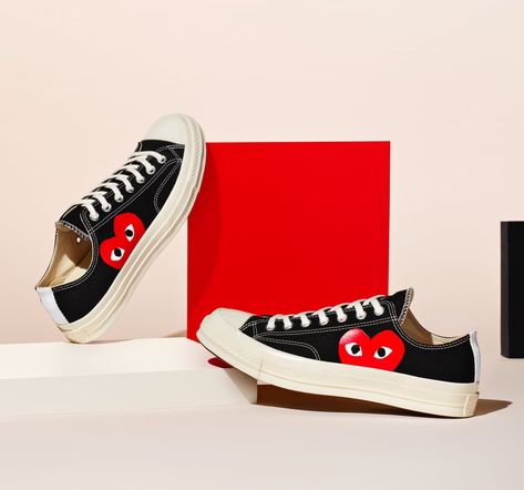 Mens Outfits Ideas, Homecoming Fits, Comme Des Garcons Play Converse, Sneaker Aesthetic, Converse Ideas, Converse X Comme Des Garcons, Converse Play, Fashion Teens, Cute Converse Shoes