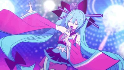 Ohedo Julia Night, Miku Banner, Kawaii Miku, Animated Banner, Tumblr Banner, Luka Megurine, Pretty Gif, Different Drawing Styles, Discord Profile