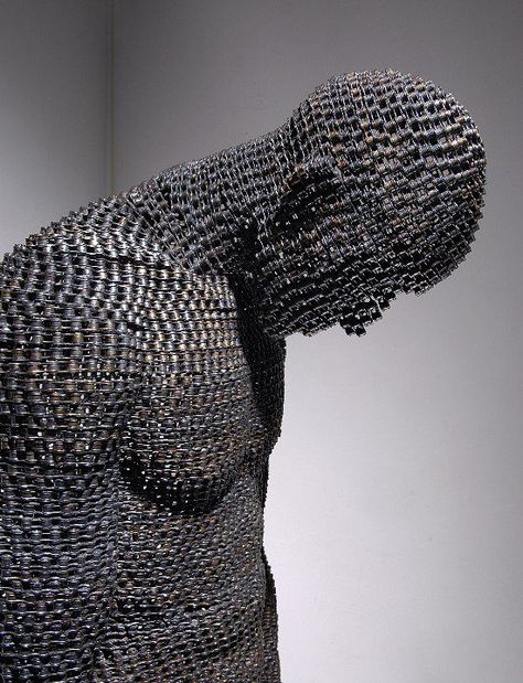 imgur: the simple image sharer Art Fer, Bicycle Chains, Human Sculpture, Human Head, Bicycle Chain, Bicycle Art, Sculpture Metal, Unusual Art, Bike Art