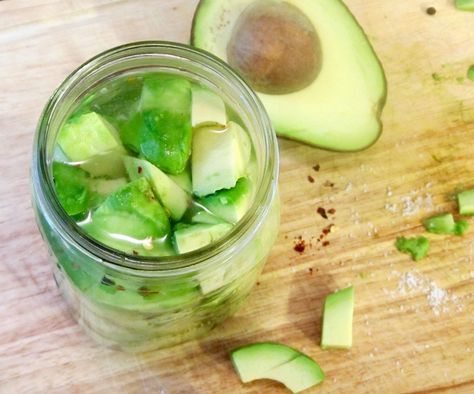 Pickled Green Onions Recipe, Pickled Avocado, Green Onions Recipes, Eggs And Toast, Pickled Foods, Pickle Recipes, Avocado Recipe, Fermented Veggies, Cream Pies