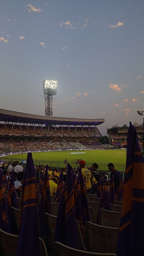 Eden Gardens - KKR vs CSK Csk Fans In Stadium, Csk Aesthetic Wallpaper, Eden Gardens Kolkata, Cricket Asthetic Picture, Csk Aesthetic, Aesthetic Kolkata, Csk Vs Kkr, Cricket Aesthetic, Tamil Ponnu