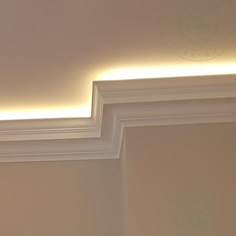 illuminated Cornices - Cornice Collections - HPS Products Cornices Ceiling, Ceiling Coving, Plaster Cornice, Cornice Design, Hidden Lighting, Drip Design, Cove Lighting, Ceiling Detail, Bedroom False Ceiling Design