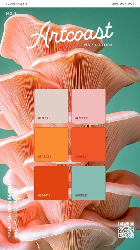 Fall 2024 Color Trends, Brand Aesthetic Inspiration, Healthy Color Palette, Whimsical Color Palette, Fonts Procreate, Christmas Color Palette, Orange Pink Color, Color Design Inspiration, Orange Color Palettes