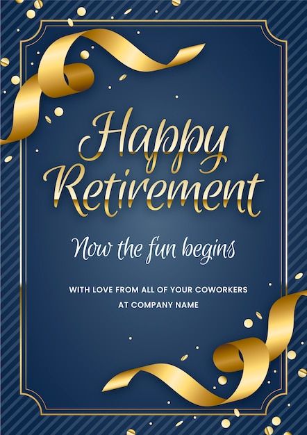 Gradient retirement greeting card | Premium Vector #Freepik #vector #retirement-card #happy-retirement #retirement #old-age Happy Retirement Cards, Retirement Greetings, Vector Gradient, Retirement Cards, Happy Retirement, Premium Vector, Graphic Resources, Greeting Card, Greeting Cards