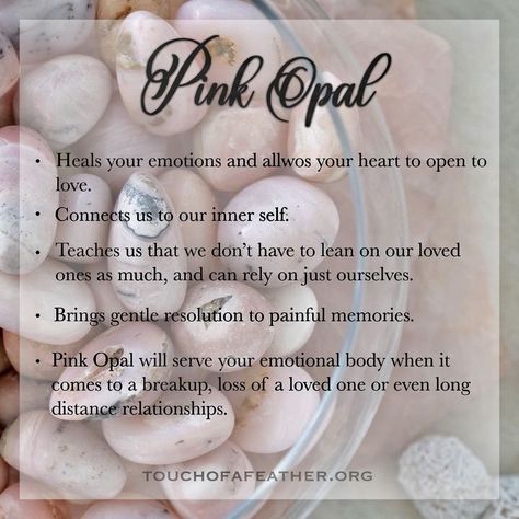 Pink Opal Meaning, Opal Crystal Meaning, Birthstones Chart, Pink Opal Crystal, Crystals Meaning, Crystal Tips, Crystal Magick, Design Learning, Opal Meaning