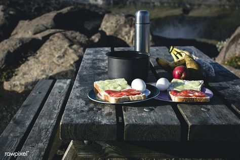 Camping breakfast | free image by rawpixel.com Tent Camping Tips, Traveler Tattoo, Quotes Traveling, Recipes Beginners, Travelling Quotes, Traveling Quotes, Camping Breakfast, Tattoo Travel, Veggie Wraps