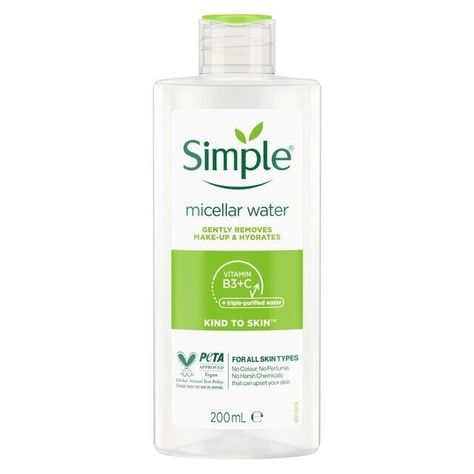 Simple Micellar Water, Scrub Face, Face Exfoliator, Gentle Facial Cleanser, French Skincare, Hydrating Skin, Micellar Cleansing Water, Cleansing Water, Skin Care Cleanser