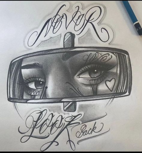 Payasa Chicana Drawing, A Letter Drawing Design, Drive By Tattoo, Chola Art Drawings, Cholo Art Wallpaper, Cholo Art Tattoo, Lowrider Tattoo Designs, Smile Now Cry Later Tats Women, Chicano Art Tattoos Gangsters