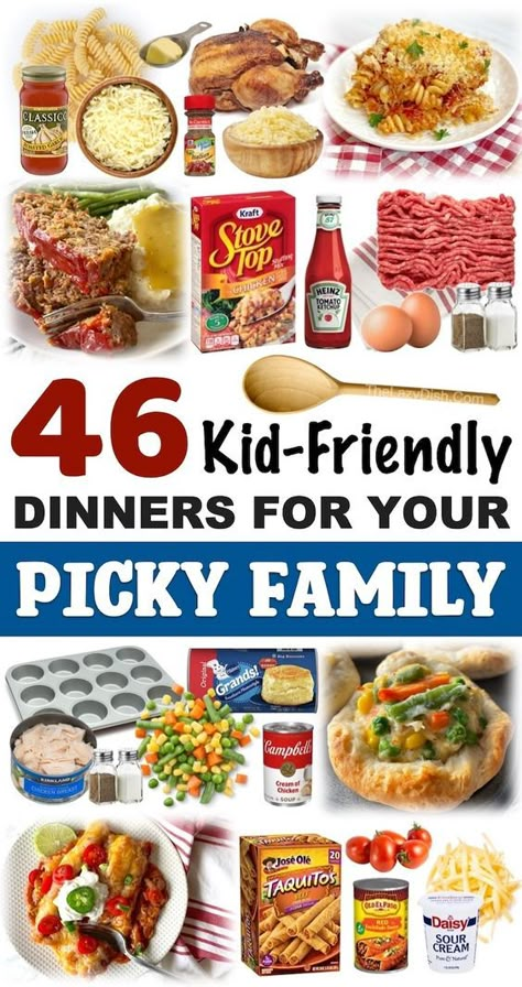 46 Kid-Friendly Weeknight Dinners For A Family With Picky Eaters Picky Eaters Dinner, Quick And Easy Dinner Ideas, Lazy Dinners, Favorite Recipes Dinner, Quick And Easy Dinner, Easy Meals For Kids, Cheap Dinners, Easy Dinner Ideas, Easy Family Meals