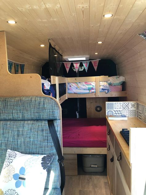 4 Berth Campervan Conversion, Family Camper Van, 4 Berth Campervan, Converted Camper, Van Road Trip, Camper Conversion Ideas, Camp Van, Caravan Living, Custom Rv