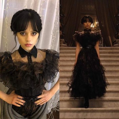 Wendsday Dress, Wednesday Raven Dress, Adams Family Halloween, Wednesday Addams Dress, Addams Dress, Raven Dress, Wednesday Addams Costume, Wednesday Dress, Alaia Dress