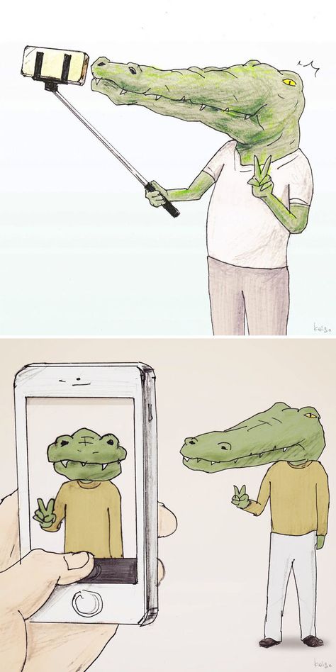 Problems Of A Crocodile, Sky Art Painting, Ordinary Life, Office Worker, Japanese Artists, Funny Cartoons, Animal Illustration, Bored Panda, Funny Comics