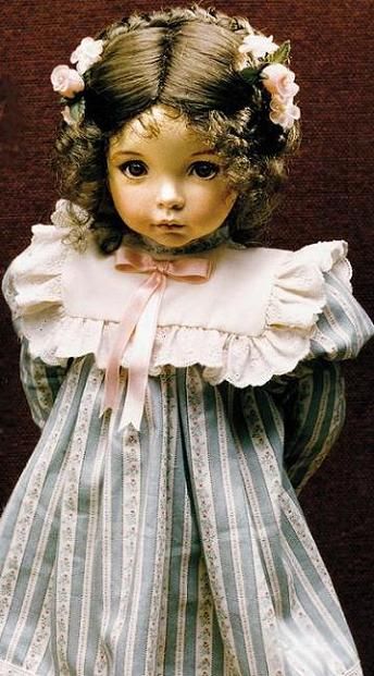 Here's the original Emily doll by Dianna Effner, beautiful doll.... She creates absolute masterpieces.  I have several of hers. Sandakan, Куклы American Girl, Victorian Dolls, Old Dolls, Artist Doll, Dollhouse Dolls, Pretty Dolls, The Doll, Vintage Doll