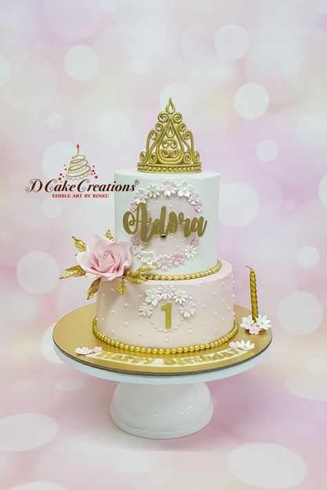 Royal Princess Cake Ideas, Baptismal Cake, Rapunzel Cake, 2 Layer Cakes, 7 Cake, Princess Birthday Party Decorations, Disney Princess Cake, Cake Image, Princess Birthday Cake