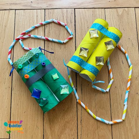 Toilet Paper Roll Binoculars, Binocular Craft, Summer Crafts For Toddlers, Summertime Crafts, Binoculars For Kids, Turtle Crafts, Summer Camp Crafts, Earth Day Crafts, Clothes Pin Crafts