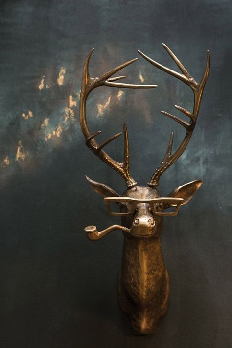 Unleash the whimsical and wild with this exclusive Frankie Stag Wall Mount from the beloved Eric and Eloise Collection. Artfully crafted from the finest materials, this handsome piece is sure to become a stunning centerpiece in any room. Charismatic and captivating, the stag 47" with an eye-catching pair of glasses perched upon his nose. Add a touch of subtle beauty to your home with this lovely wall mount. This item leaves our warehouse in 5-10 business days SPECIFICATIONS: 13.0 x 8.0 x 47.0Met Stag Animal, Deer Head Wall Decor, Animal Head Wall, Stag Head, Deer Wall, A Deer, Deer Head, Arbonne, Animal Heads