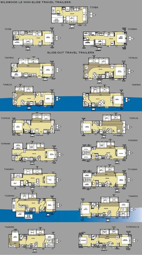 Trailer Floor Plans, Forest River Travel Trailer, Wide House, Travel Trailer Floor Plans, Printable House, Rv Floor Plans, Container Buildings, Small Cottages, Architectural Art