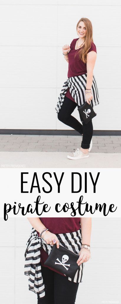 This easy pirate costume is perfect for Pirate Night on Disney Cruise or for a DIY Halloween costume! #disneycruise #ad #disneysmmc #dsmmc #disneycruiseline #piratenight #piratecostume #halloween #costumes #diyhalloweencostumes #easy #travel #disney #disn Diy Pirate Costume For Women Last Minute, Easy Diy Pirate Costume, Easy Pirate Costume, Diy Pirate Costume For Women, Diy Pirate Costume, Pirate Photo Booth, Diy Pirate Costume For Kids, Homemade Pirate Costumes, Diy Halloween Home Decor