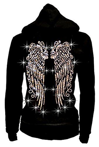 Fashion2ne1 LADY Plus Size Bling Bling Angel Wings Zip up Hoodie Sweater Rhinestones Rhinestone Hoodie, Plus Size Fashion Tips, Womens Hoodies, 2000s Fashion Outfits, New Rock, Cool Hoodies, 2000s Fashion, Dream Clothes, Zip Up Hoodie