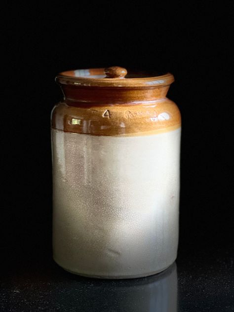 Pottery Pickle Jar Vintage Brown and White Indian Milk, Spicy Pickles, Jar Ceramic, Milk Jar, Pickle Jar, Bellingham Wa, Pickle Jars, Kitchen Jars Storage, Jar Containers