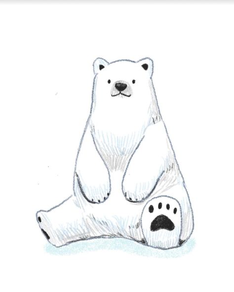 color pencil polar bear. its it good? I feel like its really simple....: drawing Animated Polar Bear, Polar Bear Tattoo, Polar Bear Drawing, Polar Bear Cartoon, Polar Bear Illustration, Pen Projects, Bear Sketch, Polar Bear Art, Snow Bear