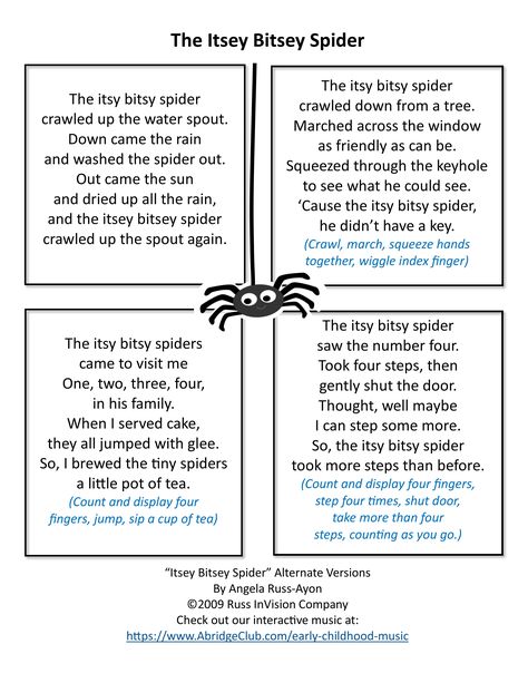 Spider Songs For Toddlers, Movement Lesson Plans Preschool, Songs About Sports For Preschool, Spider Songs For Preschool, Preschool Stem Activities, Preschool Movement Activities, Spiders Preschool, Preschool Bugs, Spider Song