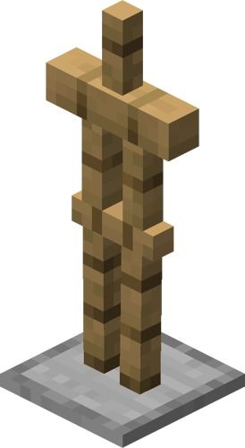 Armor Stand – Minecraft Wiki Armour Stand Minecraft, Redstone Circuits, Minecraft Earth, Minecraft Blocks, Map Games, Crafting Recipes, Pumpkin Carving, Minecraft, Carving