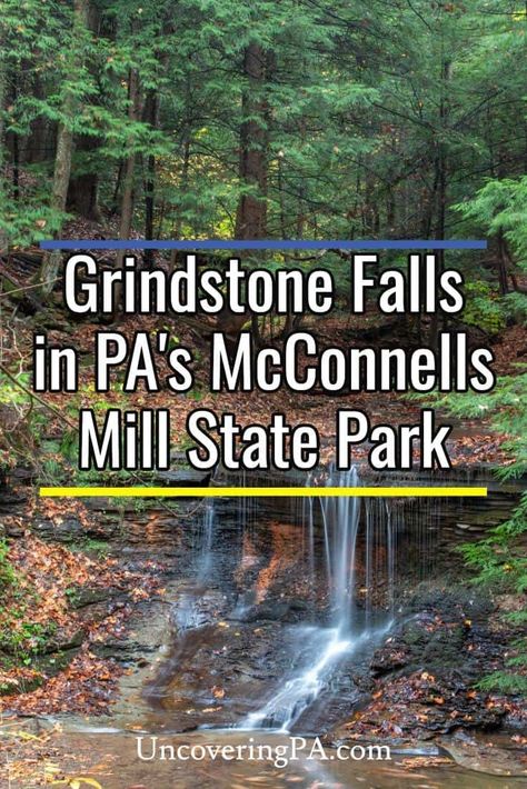 How to get to Grindstone Falls in McConnells Mill State Park in Pennsylvania Pennsylvania Waterfalls, Food Food Recipes, Camping In Pennsylvania, Campfire Recipes, West Coast Trail, Pennsylvania Travel, Waterfall Pictures, Escalante National Monument, Waterfall Photo